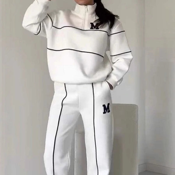 Womens 2 Piece Outfits Lounge Hoodless Pullover Sweatshirt Sweatsuit Sets Sweatshirt Baggy Fashion Sweatpants With Pockets